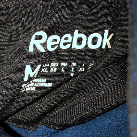Navy Blue Mens Reebok Hoodie - Picture 2 of 2